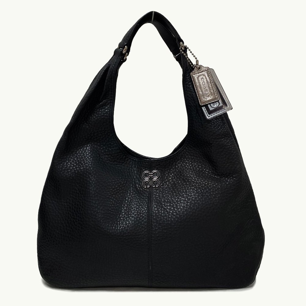 COACH 14968 Julia Black Leather Hobo Bag